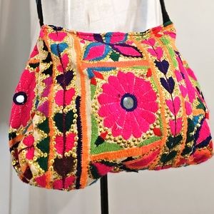 Tribal Gypsy Embroidered & Mirrored Purse Handmade in Rajasthan